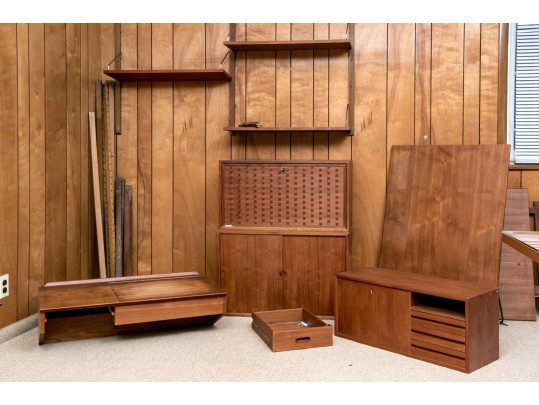Vintage Danish Modern Teak Wall Unit