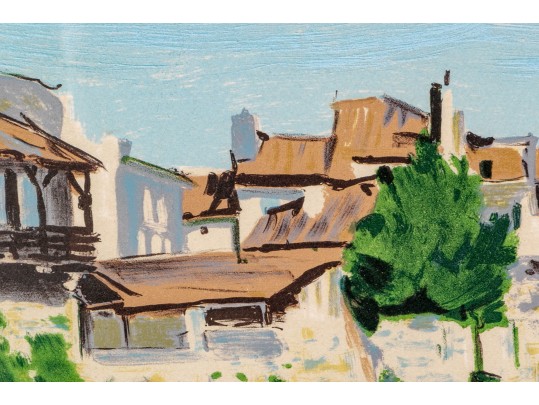 Constant LeBreton (French, 1895-1985) Signed Ltd. Ed. Lithograph, Saint-Germain-de-Prés, France