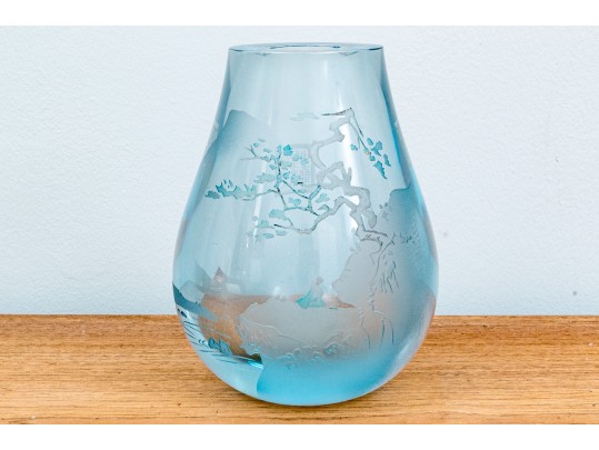 Chinese Peking Glass Pear Form Vase