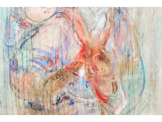 Edna Hibel (American, 1917-2014) Oil On Board, Asian Children