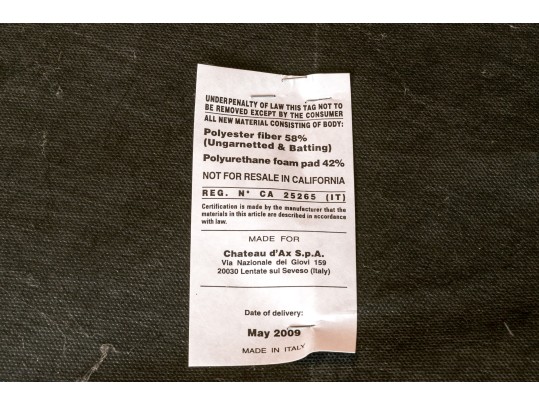 Chateau D'Ax Italian Leather Sofa On Chrome Legs