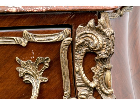 Exquisite Louis XV Style Marble-Topped Commode
