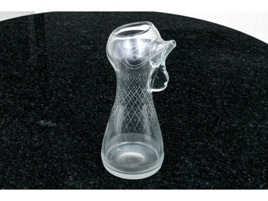Kosta Crystal Rooster Form Ewer