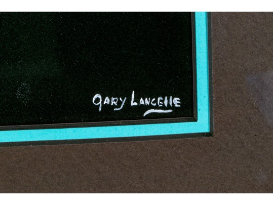 Gary Lancelle (1952-2016) Pastel Painting, Half An Orange Plunging Into Water