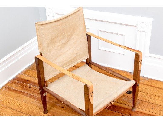 Danish Mid-Century Safari Lounge Chair