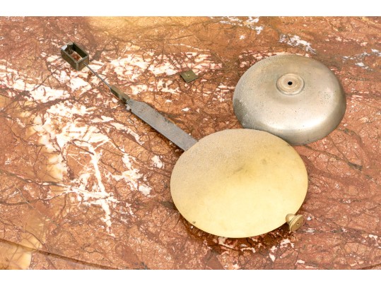 19th Century French Bergmiller Gilt Portico Clock