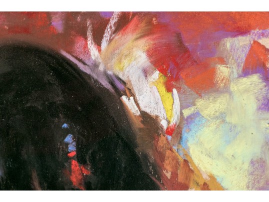 Harley Brown (Canadian, B. 1939) Pastel On Paper, Bust Of A Native American Girl