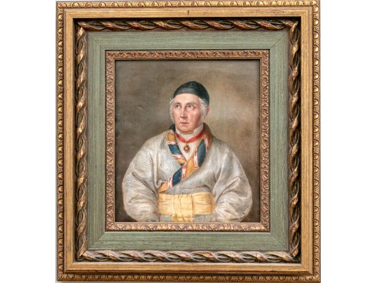 Oil On Canvas, Religious Figural Bust 