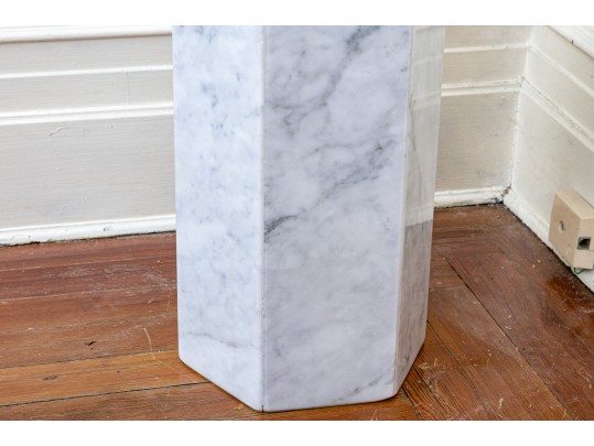 Hexagonal Marble Pedestal