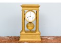 19th Century French Bergmiller Gilt Portico Clock