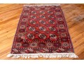 Vintage Hand Knotted Wool Bokara Carpet, 6'-4