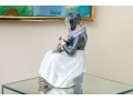 Vintage ROYAL COPENHAGEN 1317 Woman KNITTING / Sewing Bentner Porcelain Figurine
