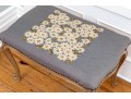 Needlepoint Upholstered Louis XV Style Stool