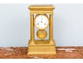19th Century French Bergmiller Gilt Portico Clock