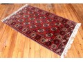 Vintage Hand Knotted Wool Bokara Carpet, 6'-4