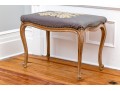 Needlepoint Upholstered Louis XV Style Stool