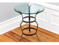 Maitland Smith Iron And Gilt Finished Glass Top Occasional Table