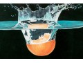 Gary Lancelle (1952-2016) Pastel Painting, Half An Orange Plunging Into Water