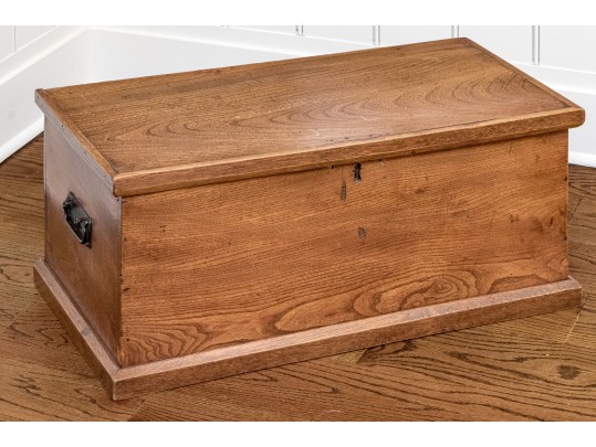 Antique Oak And Iron Blanket Chest