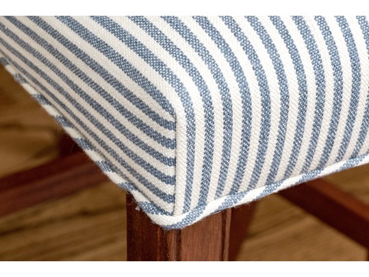 Set Of Three Custom Upholstered Bar Stools