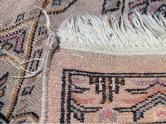 Vintage Hand-Knotted Bukhara Carpet 32