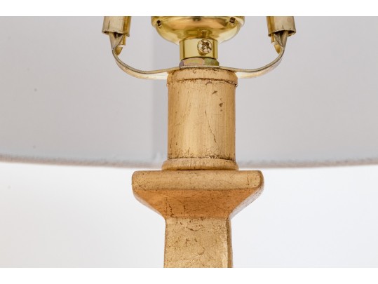 Chic Pair Of Safavieh Gilt Finished Table Lamps