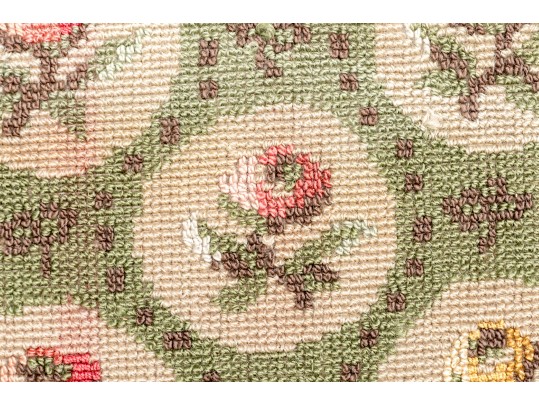 Vintage Upholstered Hand Crafted Footstool By George Smith England