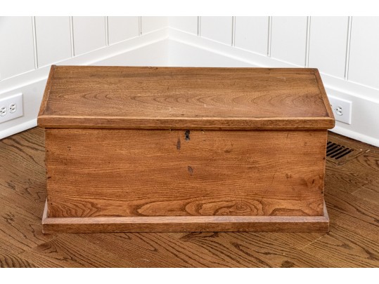 Antique Oak And Iron Blanket Chest