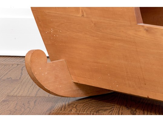 Vintage Wooden Baby Cradle Rocker