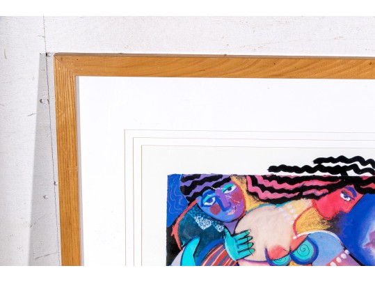 Pair Of Framed Surreal Decorative Color Prints