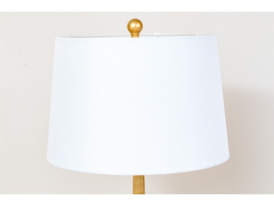 Chic Pair Of Safavieh Gilt Finished Table Lamps