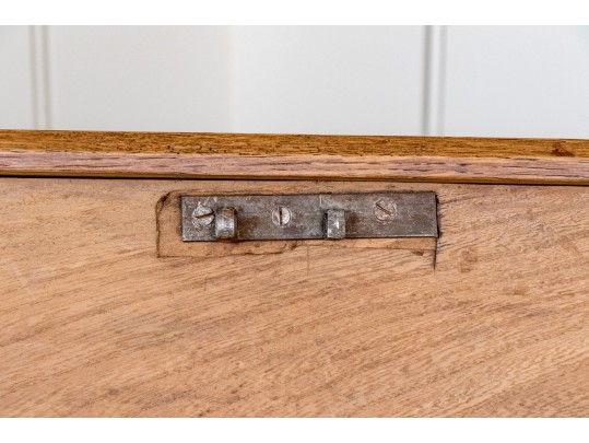 Antique Oak And Iron Blanket Chest