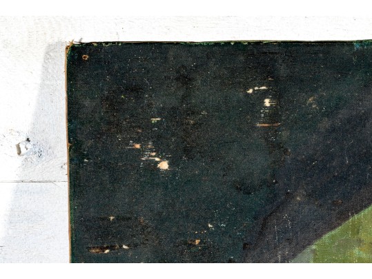 Vintage Oil On Canvas Board, Portrait Of A Bearded Male Figure