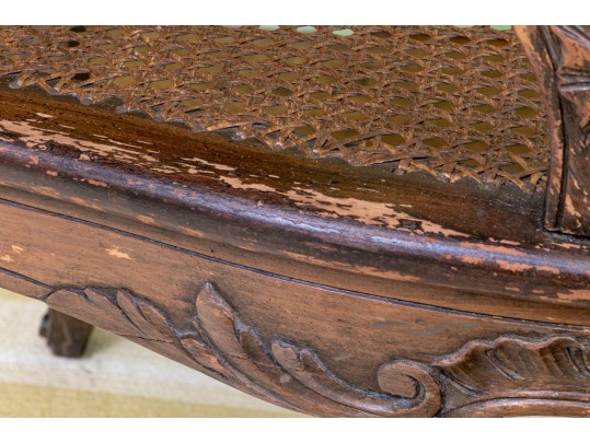 Louis XV Style Carved Fruitwood Chair Frame