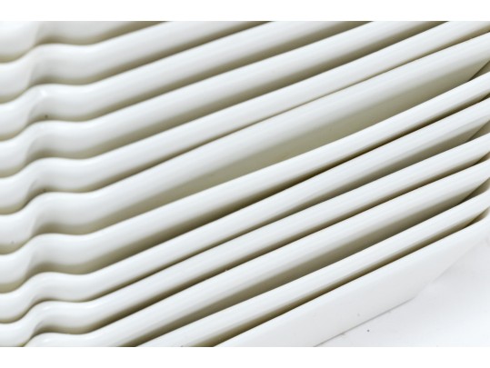 Set Of 12 Fortessa Fortaluxe Vitrified China Dishes- SuperWhite