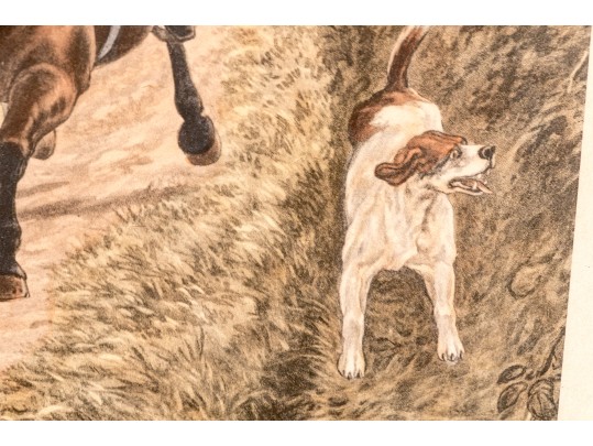 Pair Of Antique English Hunt Prints