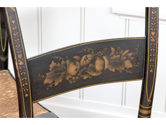 Set Of Four Semi Antique Hitchcock Side Chairs