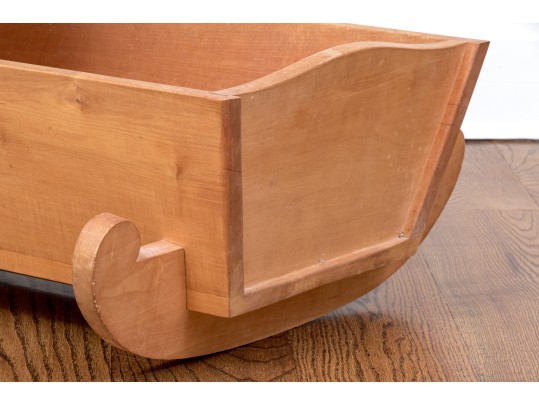 Vintage Wooden Baby Cradle Rocker