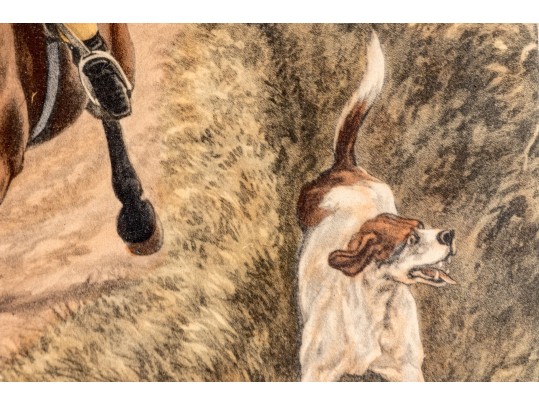 Pair Of Antique English Hunt Prints