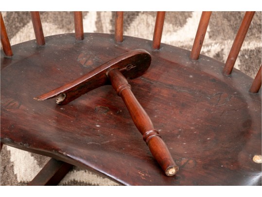 Antique American Windsor Rocking Chair For Restoration