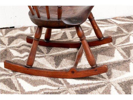 Antique American Windsor Rocking Chair For Restoration