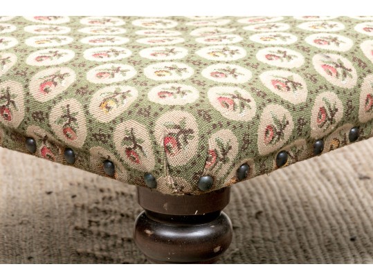 Vintage Upholstered Hand Crafted Footstool By George Smith England