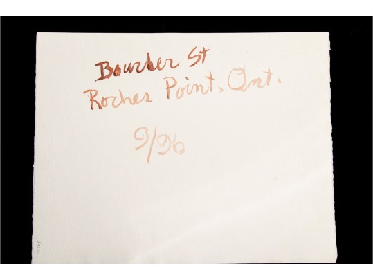 William L. Drake (1929-2019) Watercolor On Paper, Roches Point Ontario Landscape