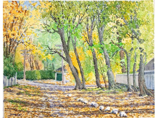 William L. Drake (1929-2019) Watercolor On Paper, Roches Point Ontario Landscape