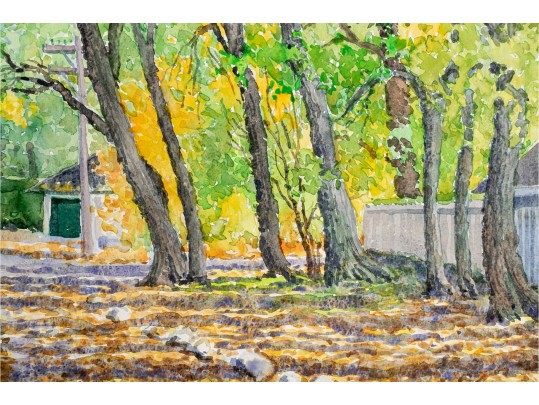 William L. Drake (1929-2019) Watercolor On Paper, Roches Point Ontario Landscape