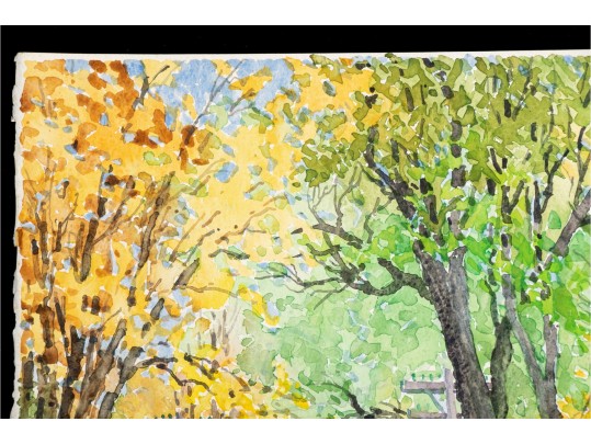 William L. Drake (1929-2019) Watercolor On Paper, Roches Point Ontario Landscape