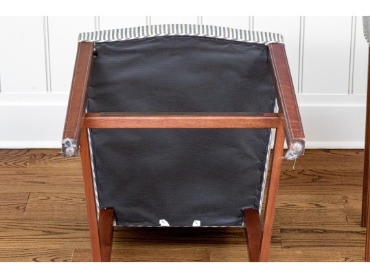 Set Of Three Custom Upholstered Bar Stools