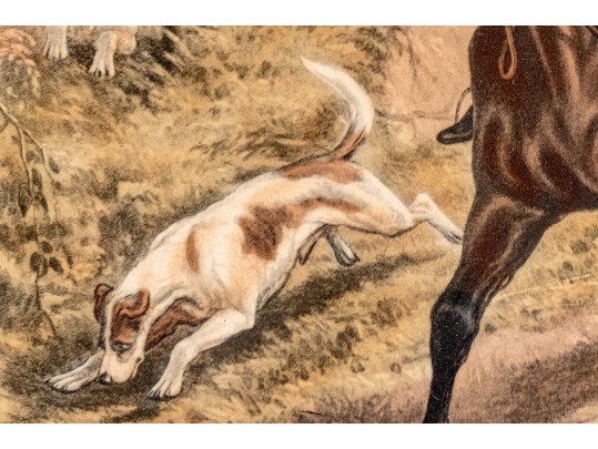 Pair Of Antique English Hunt Prints