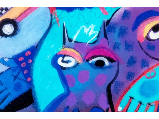 Pair Of Framed Surreal Decorative Color Prints