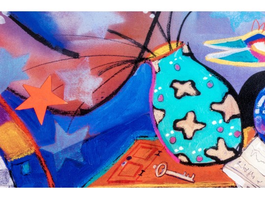 Pair Of Framed Surreal Decorative Color Prints